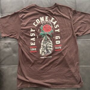Know Bad Daze Men's T-Shirt Easy Come Easy Go Love Hate Size L